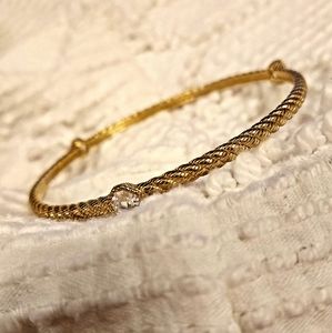 Judith Ripka beautiful gold over sterling bracelet. Excellent used condition